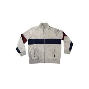 Polo Ralph Lauren Men's Size XL Double‎ Knit Track Jacket Navy Striped